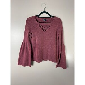 American Eagle Women's V-Neck Bell Sleeve Sweater Small
